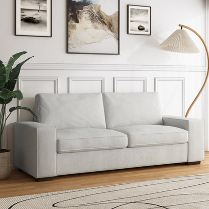 Divano a due posti in velluto a coste di lino largo 80,1 pollici per soggiorno