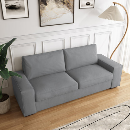 Divano a due posti in velluto a coste di lino largo 80,1 pollici per soggiorno