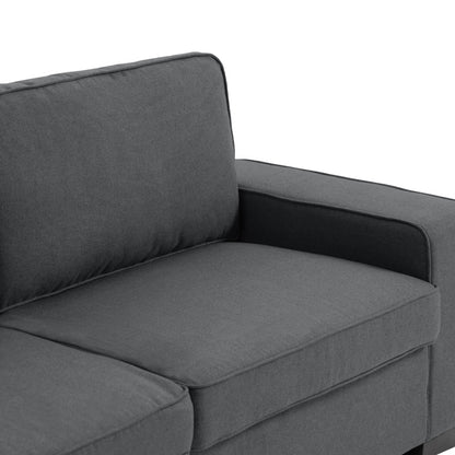 Divano a due posti in velluto a coste di lino largo 80,1 pollici per soggiorno