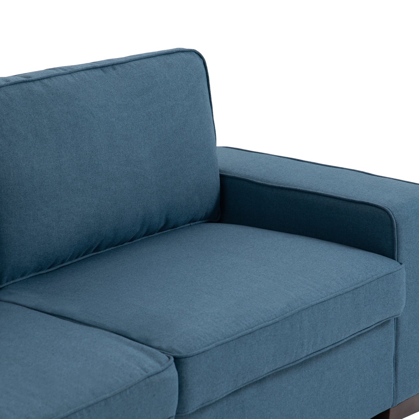 Divano a due posti in velluto a coste di lino largo 80,1 pollici per soggiorno