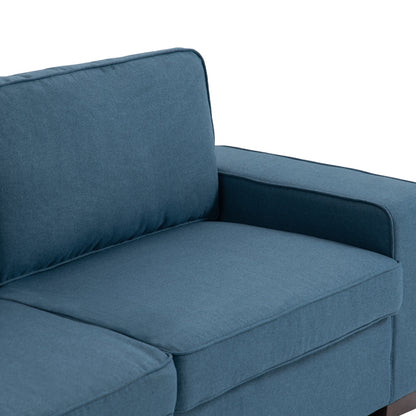 Divano a due posti in velluto a coste di lino largo 80,1 pollici per soggiorno