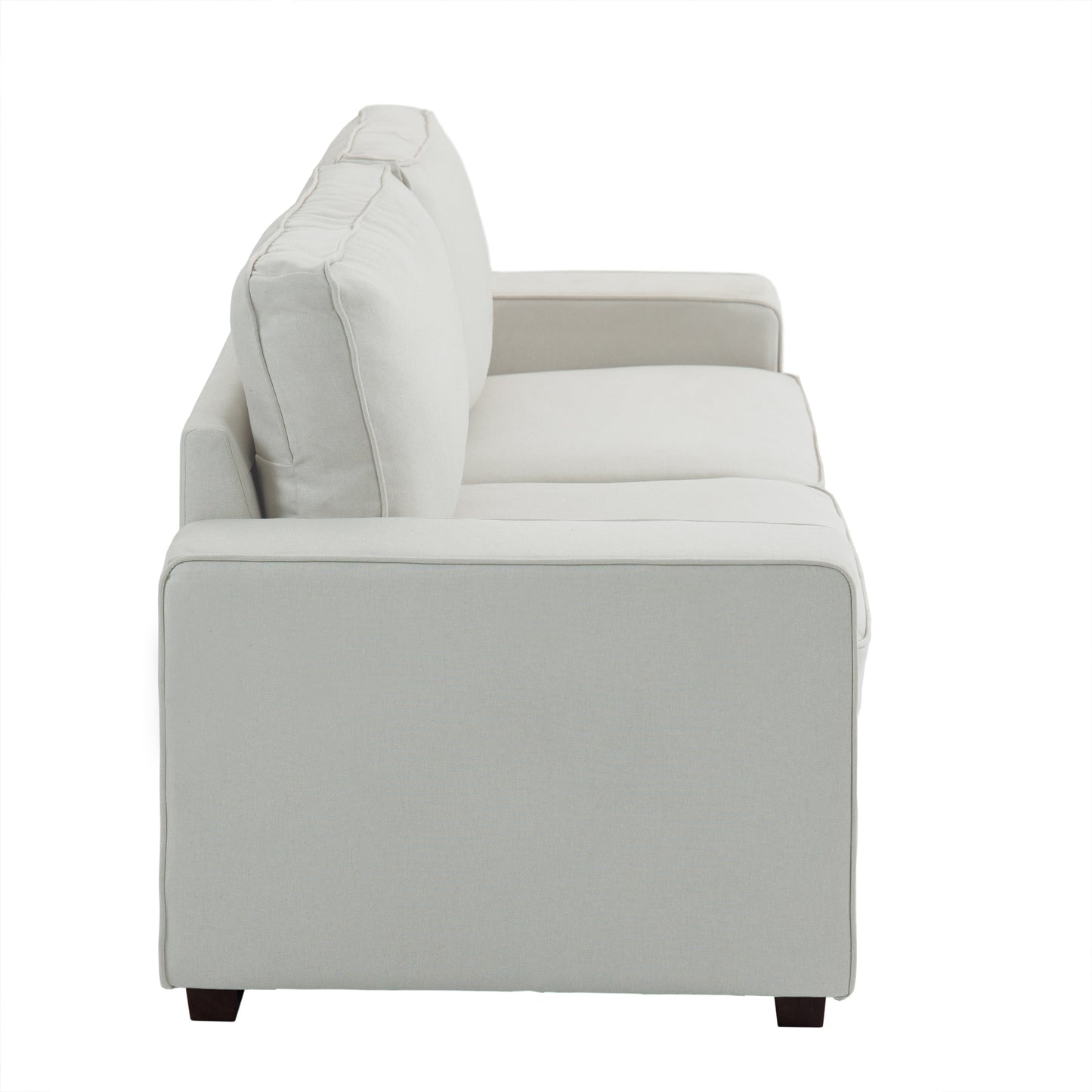 Divano a due posti in velluto a coste di lino largo 80,1 pollici per soggiorno