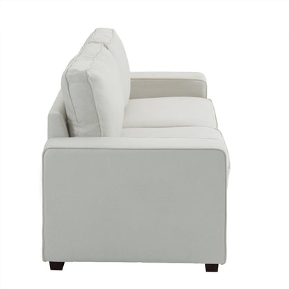 Divano a due posti in velluto a coste di lino largo 80,1 pollici per soggiorno