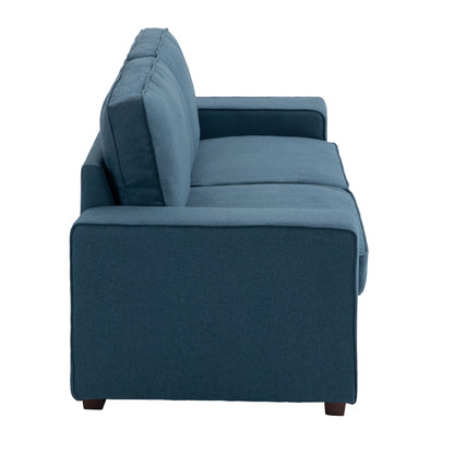 Divano a due posti in velluto a coste di lino largo 80,1 pollici per soggiorno