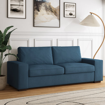 Divano a due posti in velluto a coste di lino largo 80,1 pollici per soggiorno