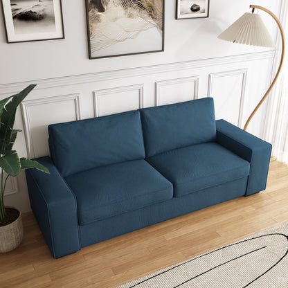 Divano a due posti in velluto a coste di lino largo 80,1 pollici per soggiorno