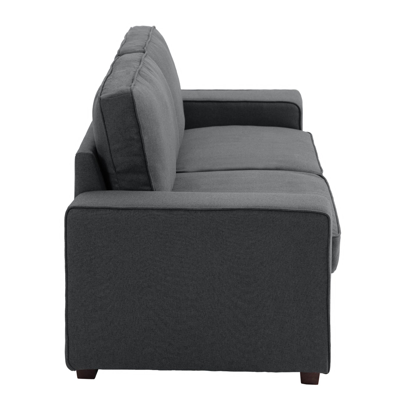 Divano a due posti in velluto a coste di lino largo 80,1 pollici per soggiorno