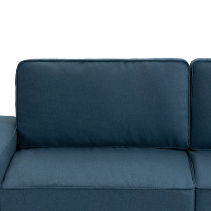 Divano a due posti in velluto a coste di lino largo 80,1 pollici per soggiorno