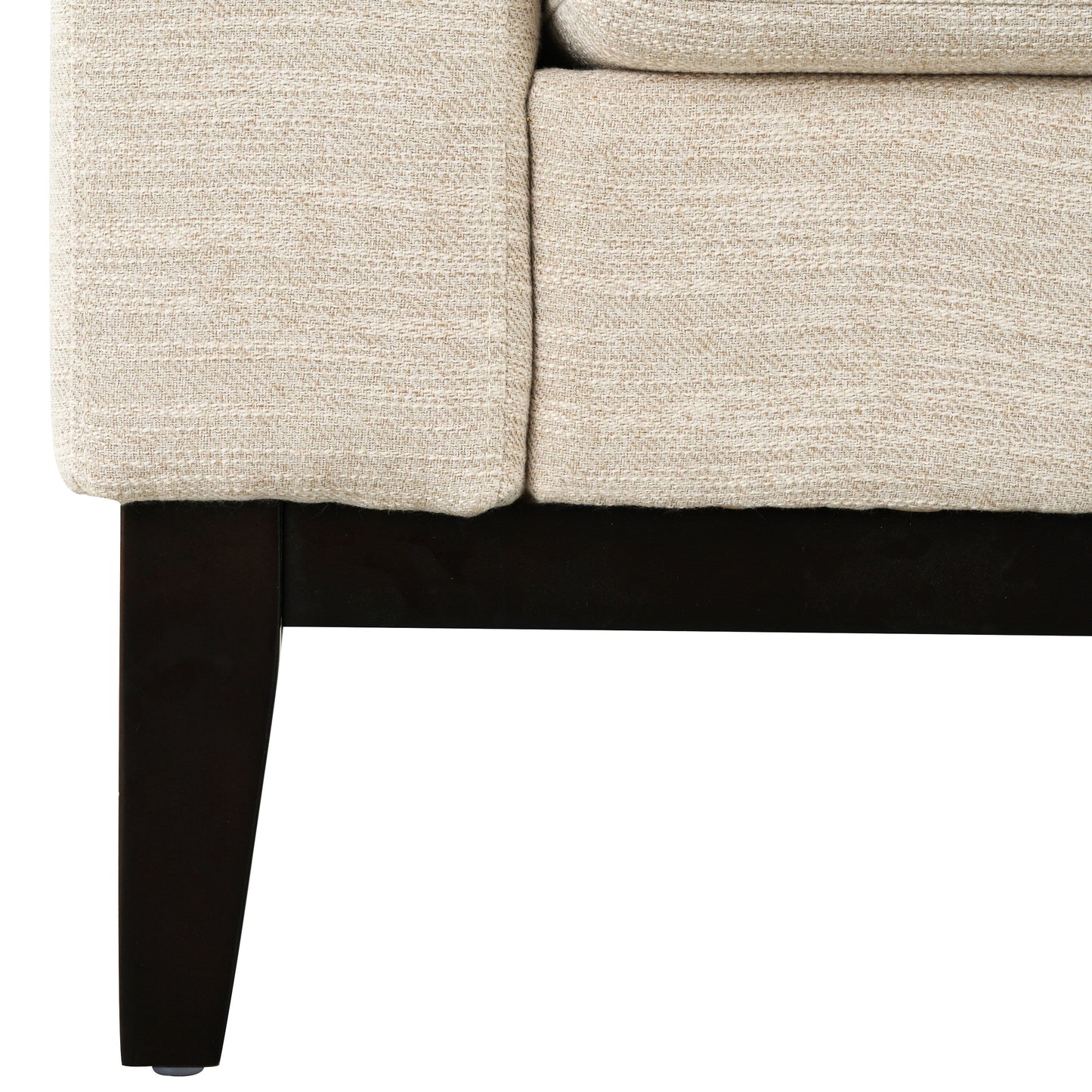 Divano a 3 posti in poliestere 80,5, finiture in legno massello - Comfort premium per soggiorno o studio