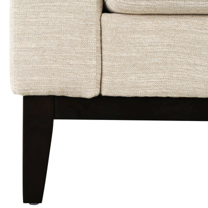 Divano a 3 posti in poliestere 80,5, finiture in legno massello - Comfort premium per soggiorno o studio