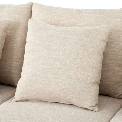 Divano a 3 posti in poliestere 80,5, finiture in legno massello - Comfort premium per soggiorno o studio