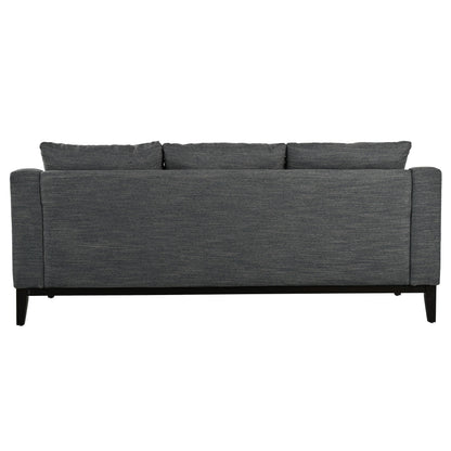 Divano a 3 posti in poliestere 80,5, finiture in legno massello - Comfort premium per soggiorno o studio