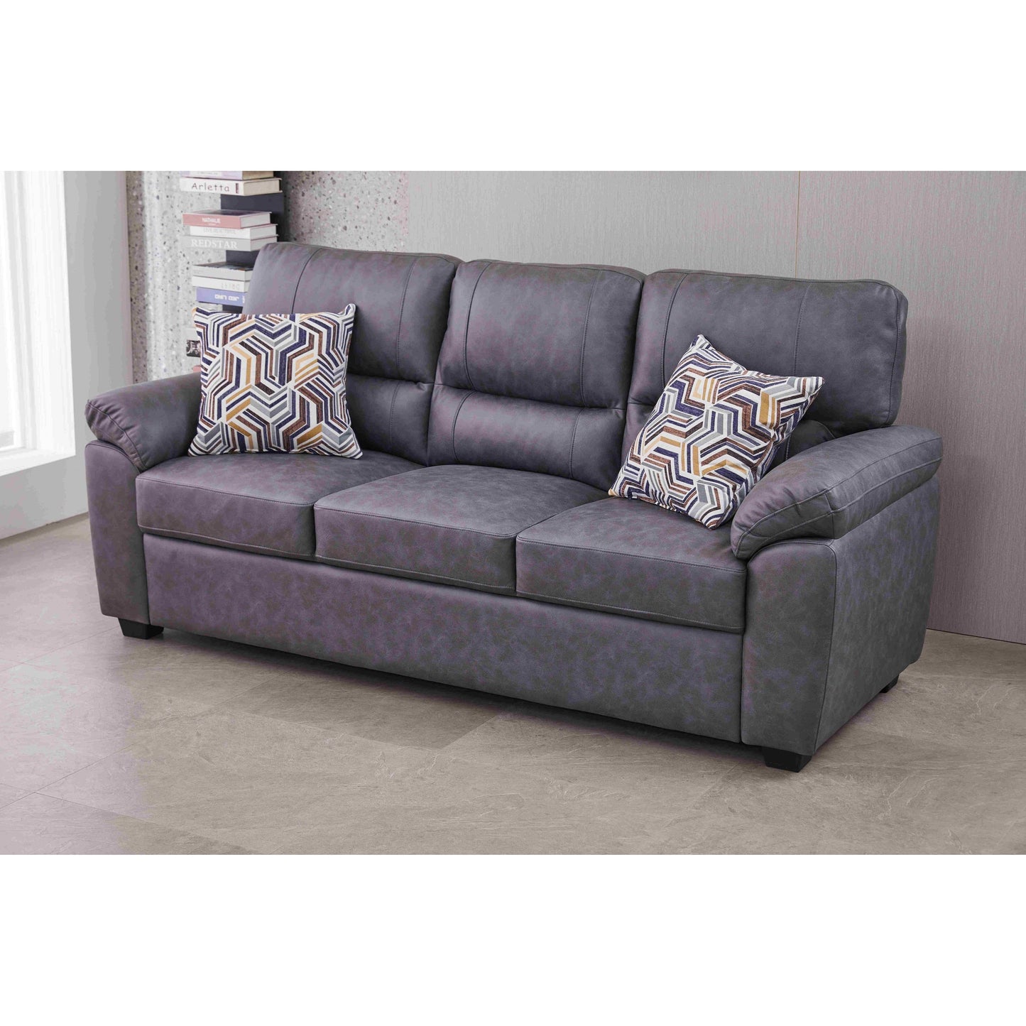 Divano in similpelle largo 80,5''