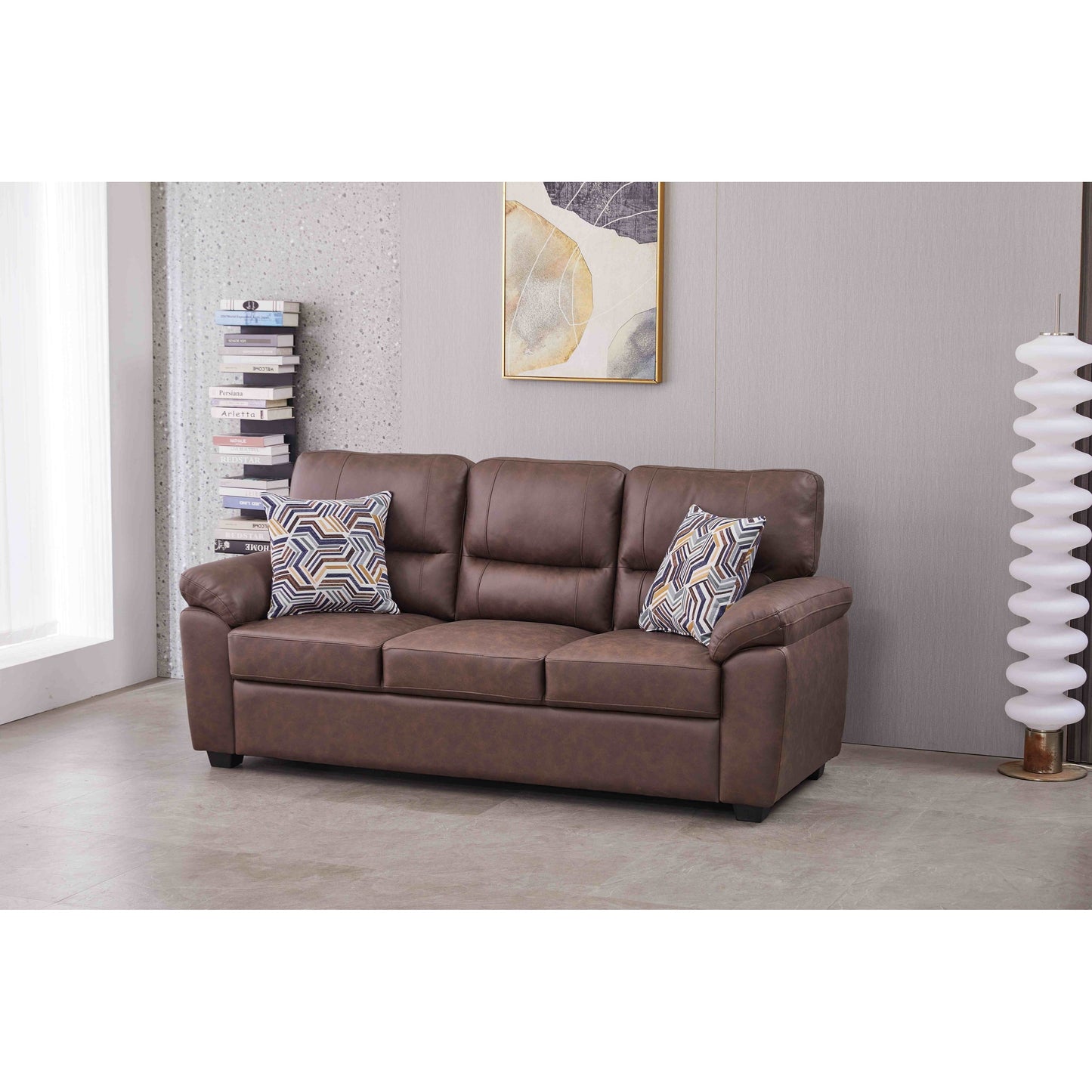 Divano in similpelle largo 80,5''