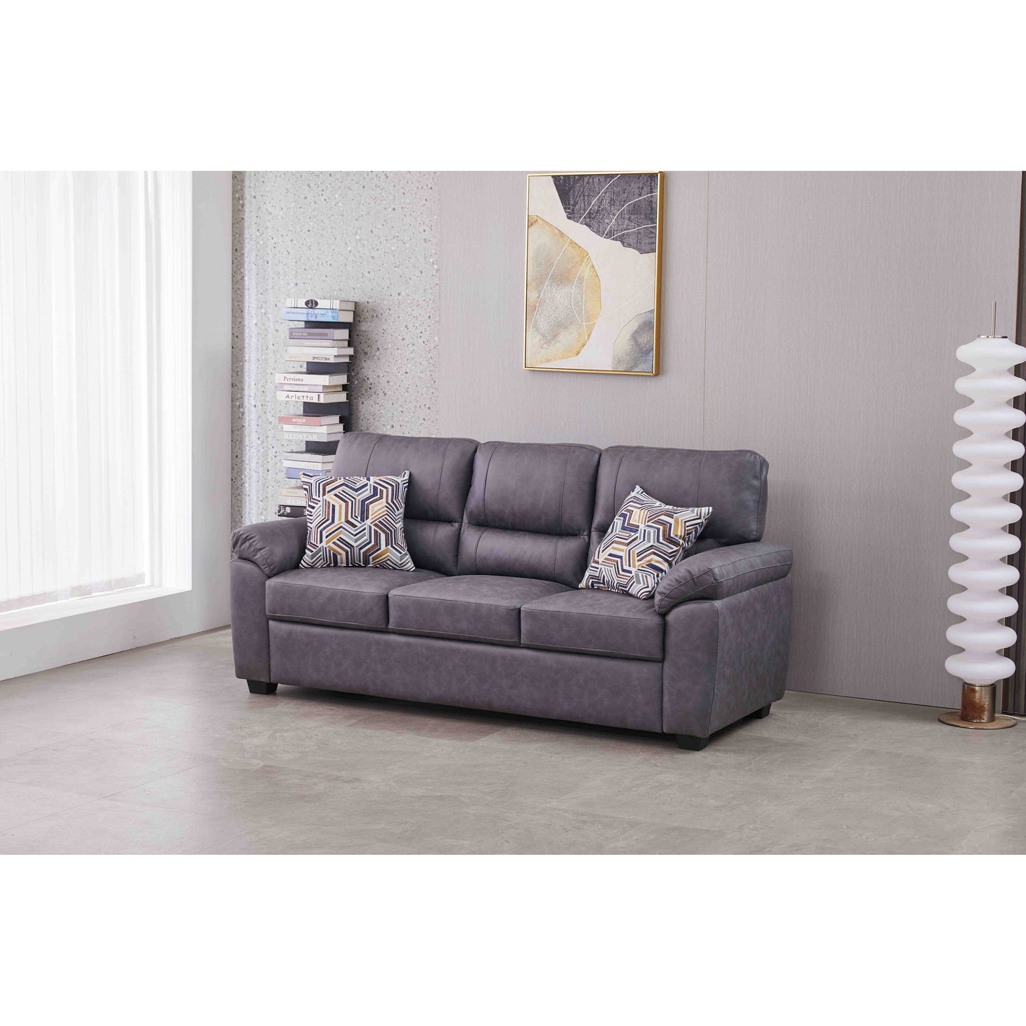 Divano in similpelle largo 80,5''