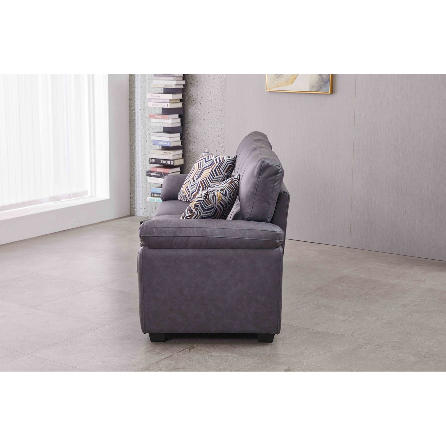 Divano in similpelle largo 80,5''