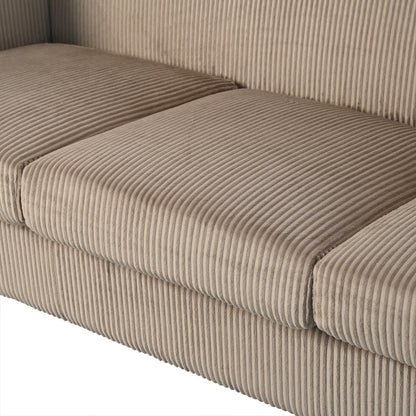 Divano a 3 posti in legno massello da 80 pollici con 2 porte USB e due portabicchieri