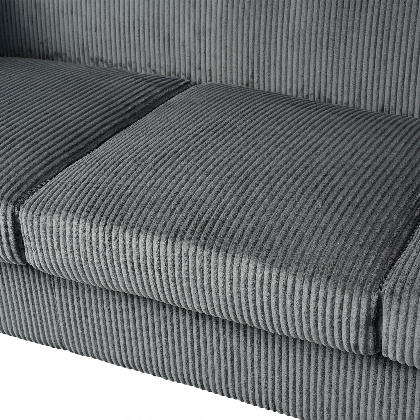 Divano a 3 posti in legno massello da 80 pollici con 2 porte USB e due portabicchieri