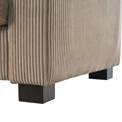 Divano a 3 posti in legno massello da 80 pollici con 2 porte USB e due portabicchieri