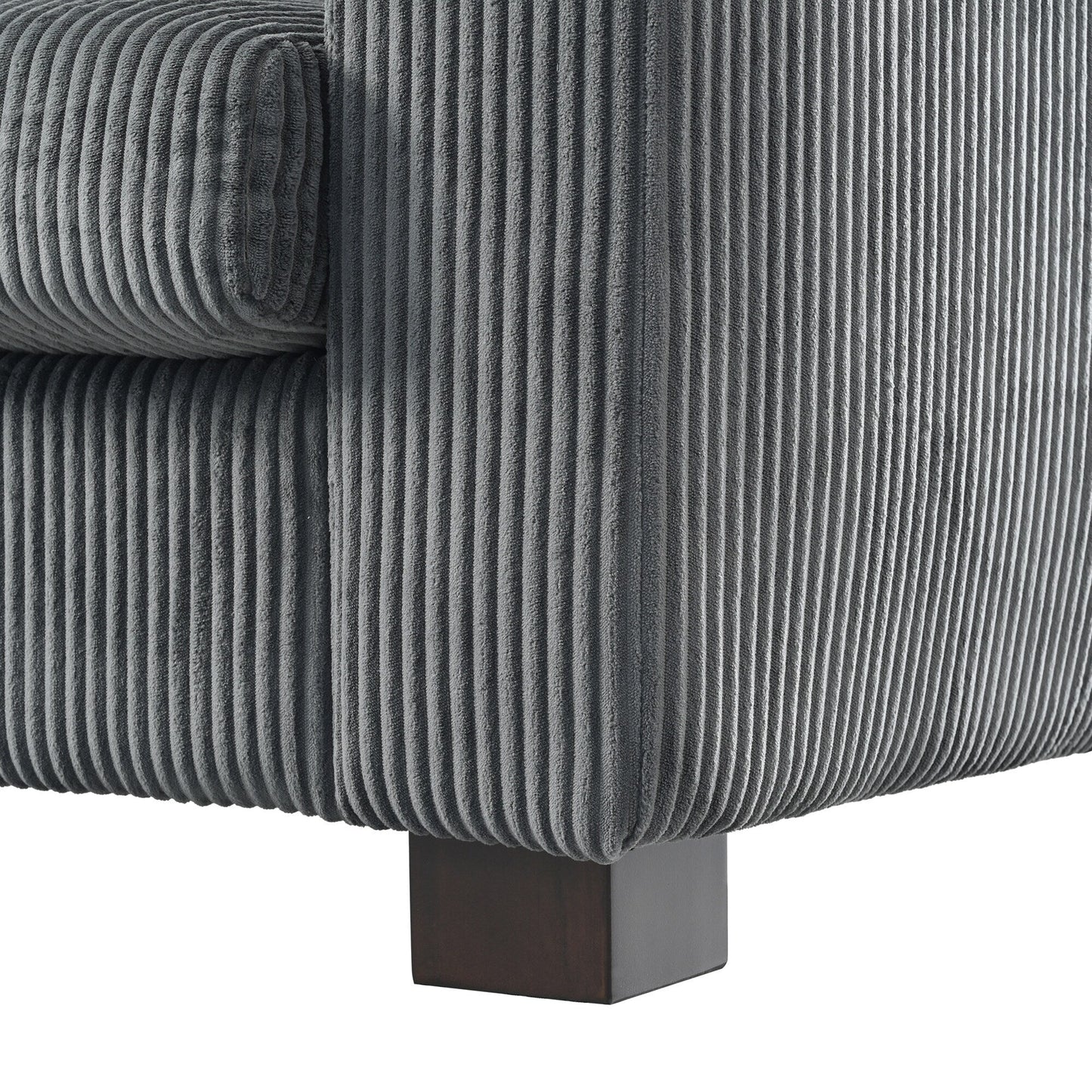 Divano a 3 posti in legno massello da 80 pollici con 2 porte USB e due portabicchieri