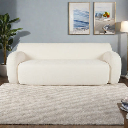 Divano curvo a 3 posti in poliestere 81,5 con braccioli ergonomici, schiuma ad alta densità e nessun montaggio richiesto