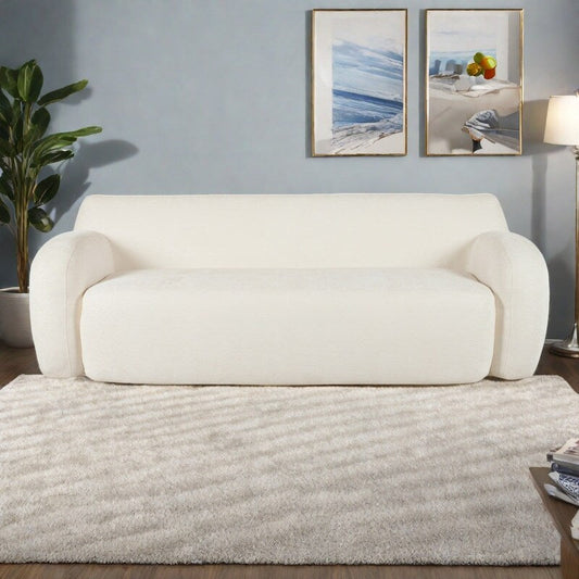 Divano curvo a 3 posti in poliestere 81,5 con braccioli ergonomici, schiuma ad alta densità e nessun montaggio richiesto