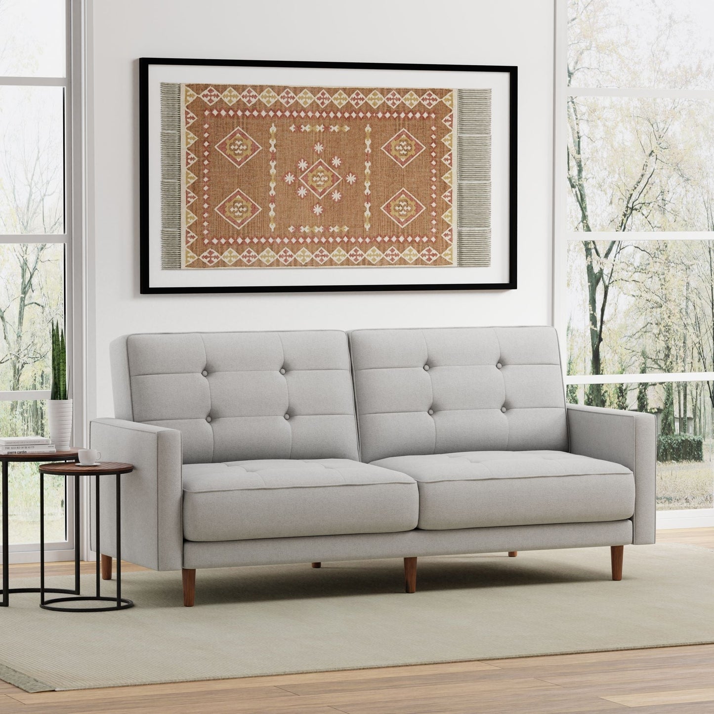 Divano letto 81,5 con trapuntatura a 8 bottoni