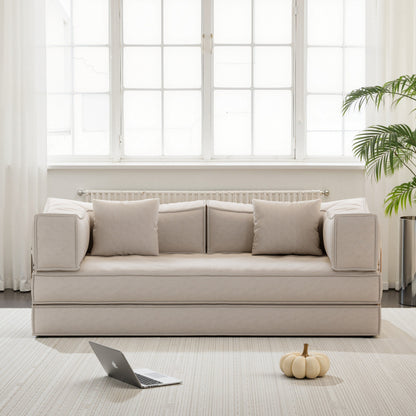 Divano modulare convertibile in ciniglia da 82 pollici per soggiorno