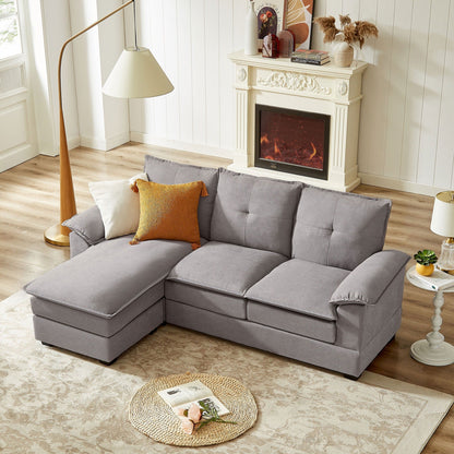 Divano componibile a L da 82,28 pollici con sedute a nuvola per soggiorno