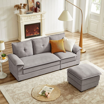 Divano componibile a L da 82,28 pollici con sedute a nuvola per soggiorno