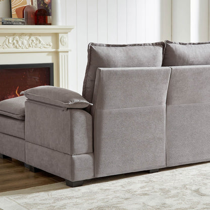 Divano componibile a L da 82,28 pollici con sedute a nuvola per soggiorno