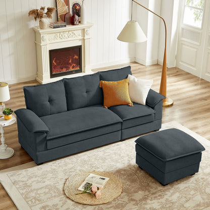 Divano componibile a L da 82,28 pollici con sedute a nuvola per soggiorno