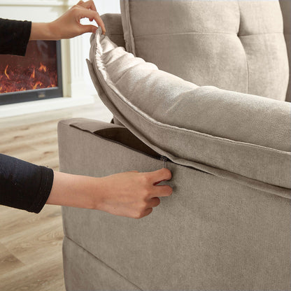 Divano componibile a L da 82,28 pollici con sedute a nuvola per soggiorno