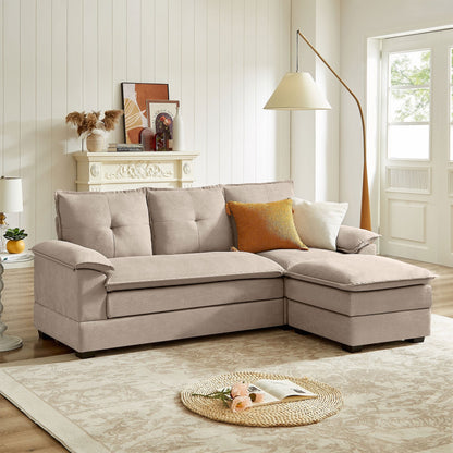 Divano componibile a L da 82,28 pollici con sedute a nuvola per soggiorno