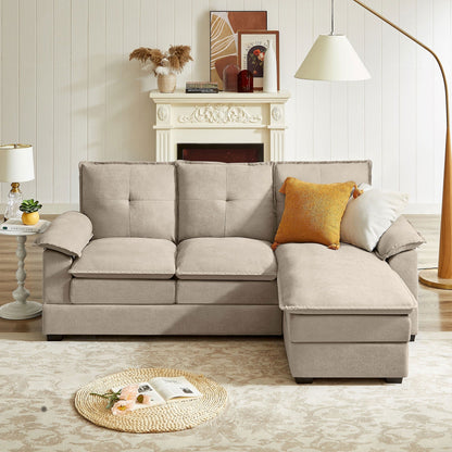 Divano componibile a L da 82,28 pollici con sedute a nuvola per soggiorno