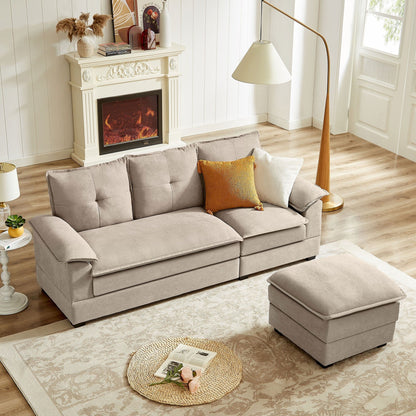 Divano componibile a L da 82,28 pollici con sedute a nuvola per soggiorno