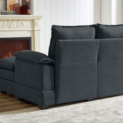 Divano componibile a L da 82,28 pollici con sedute a nuvola per soggiorno