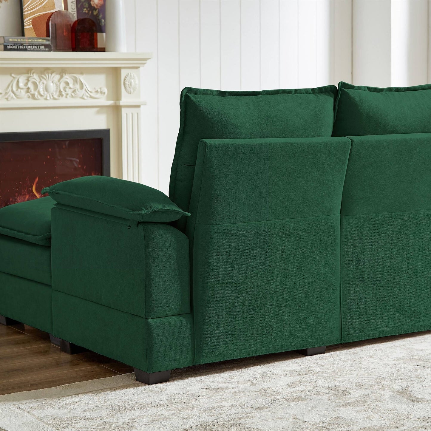 Divano componibile a L da 82,28 pollici con sedute a nuvola per soggiorno