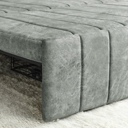 Divano a 3 posti in velluto da 82,3'' con braccioli arrotolati, letto matrimoniale estraibile, due cassetti e due cuscini