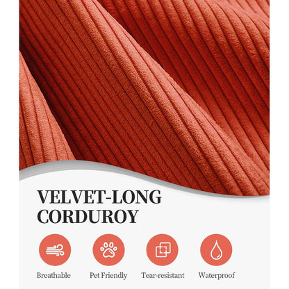 Divano modulare a 3 posti in schiuma 82.68 con schienale rimovibile, seduta larga 70 cm, rivestimento lavabile, struttura in acciaio inossidabile