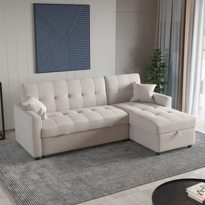 Divano letto reversibile e chaise longue da 82'' di larghezza
