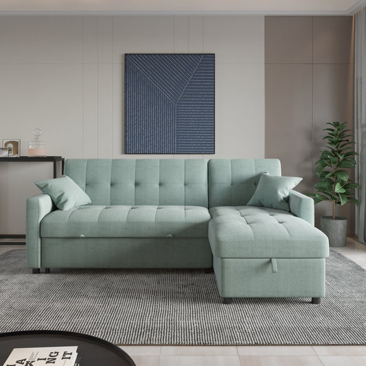 Divano letto reversibile e chaise longue da 82'' di larghezza