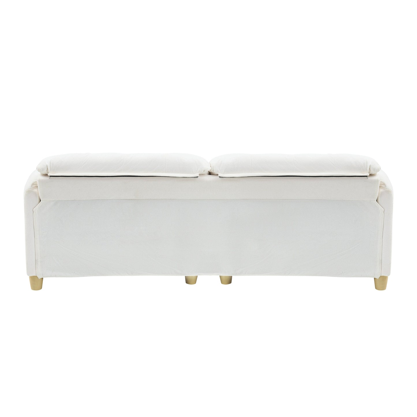 Divano 83.1 Flanella a 3 posti con schiuma ad alta densità, struttura in legno massello, facile da montare