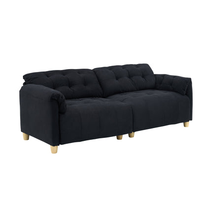 Divano 83.1 Flanella a 3 posti con schiuma ad alta densità, struttura in legno massello, facile da montare