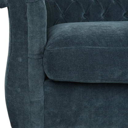 Divano capitonné in tessuto da 83,3'' con gambe in legno e cuscini rimovibili