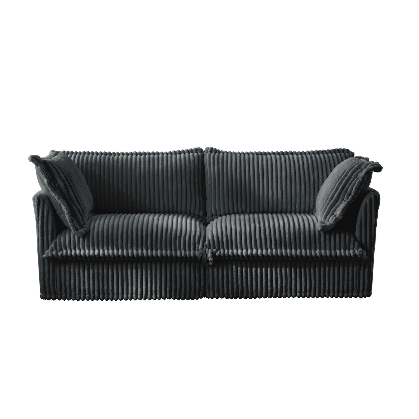 Divano a 3 posti in velluto a coste 83.4 con cuscini per soggiorno e camera da letto