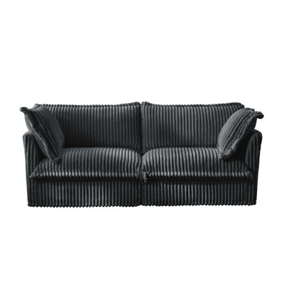 Divano a 3 posti in velluto a coste 83.4 con cuscini per soggiorno e camera da letto