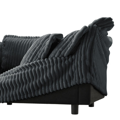 Divano a 3 posti in velluto a coste 83.4 con cuscini per soggiorno e camera da letto