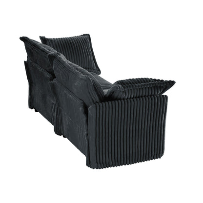 Divano a 3 posti in velluto a coste 83.4 con cuscini per soggiorno e camera da letto