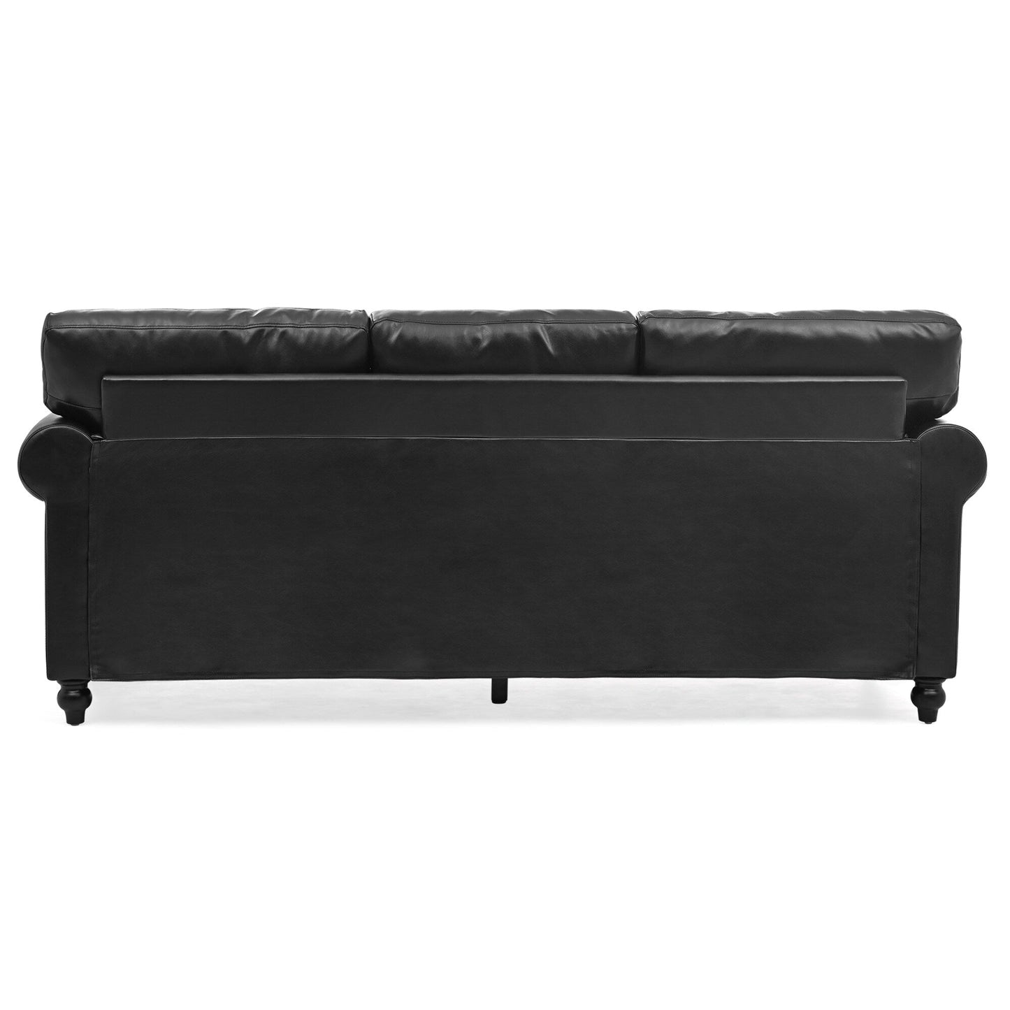 Divano a 3 posti con braccioli in tessuto 83.86, seduta a molle insacchettate, schienale in schiuma PP e struttura in legno massello